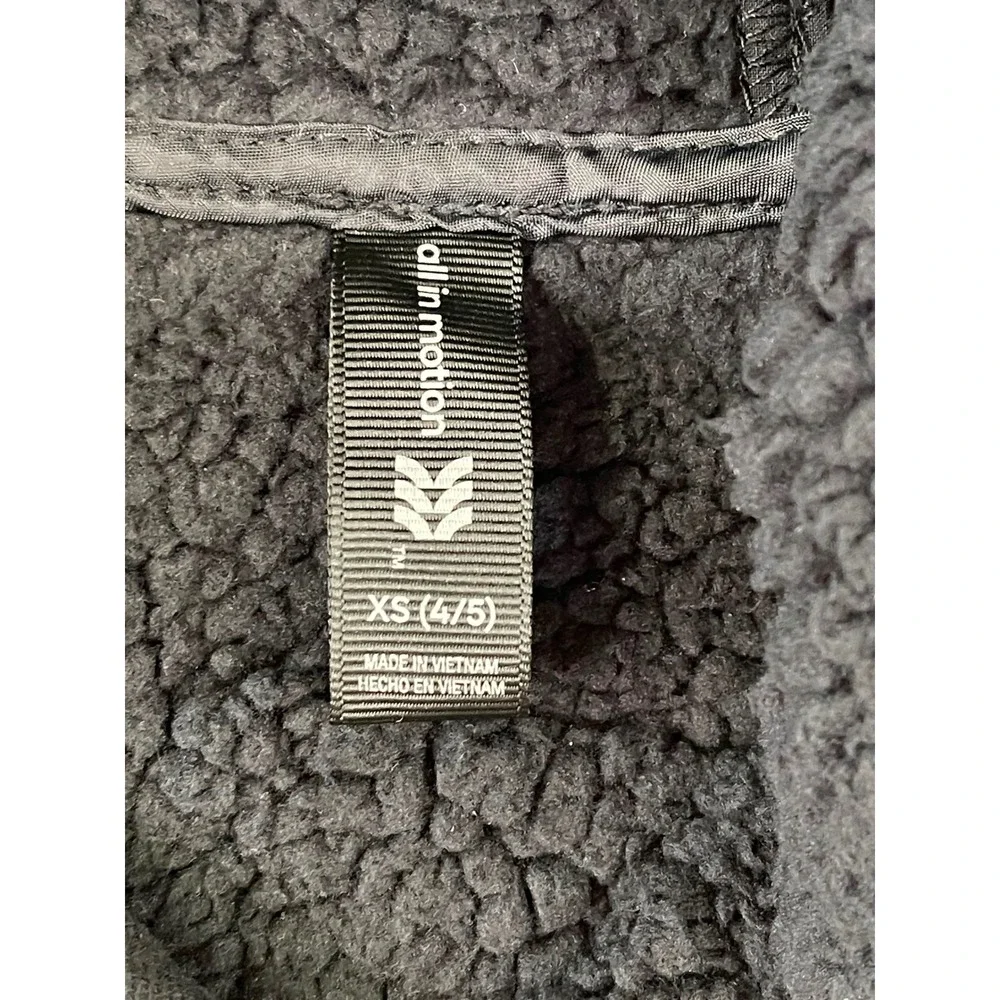 All in Motion Kids Softshell Fleece Jacket Black Full Zip Hooded Coat XS 4/5